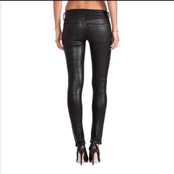 CITIZENS OF HUMANITY Racer Coated Skinny Jeans Black Women’s Size 30 - Picture 4 of 10